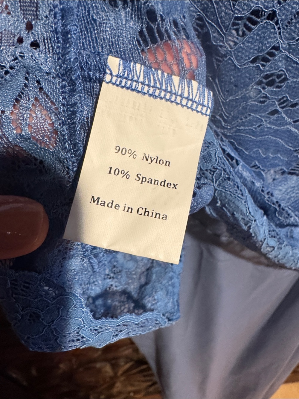 Light Blue Draped Wedding Dress with Lace Jacket - Picture 5 of 6